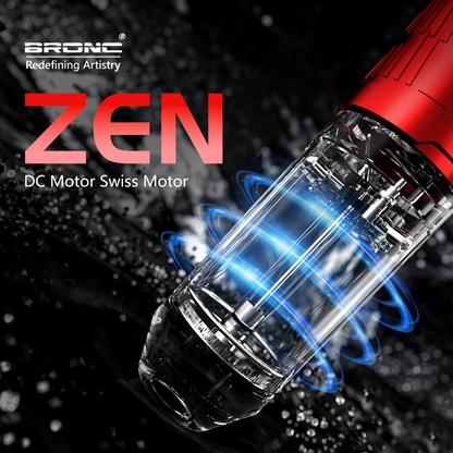 BRONC Tattoo Pen ZEN Short Wireless - Compact and precise tattooing tool from Bronc tattoo supply