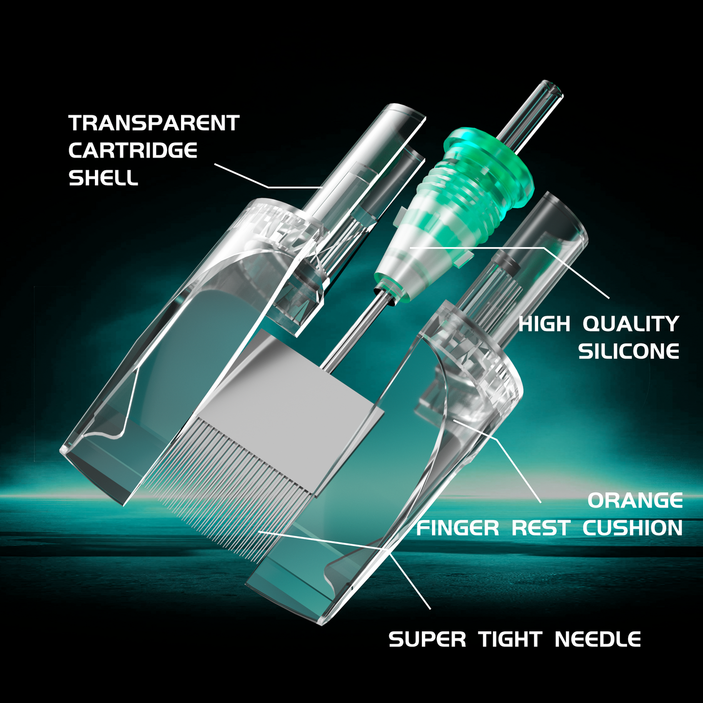 BIG WASP Tattoo Cartridge Large Transparent Needles Soft Edge Magnums